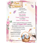 Invitatie digitala botez fetite - Barza - IB-17