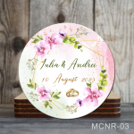 Magneti rotunzi personalizati marturii nunta - MCNR-03