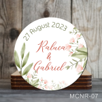 Magneti rotunzi personalizati marturii nunta - MCNR-07
