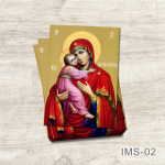 Marturii Iconite Magnetice - 7x5 cm - Maica Domnului cu pruncul Iisus Hristos - IMS-02