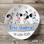 Etichete autocolante rotunde - Dalmatieni - ARB-75