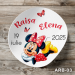 Etichete autocolante rotunde - Minnie Mouse - ARB-03