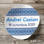 Etichete autocolante rotunde - Motive traditionale romanesti - ARB-107