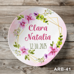 Etichete autocolante rotunde - Decoratiuni florale - ARB-41