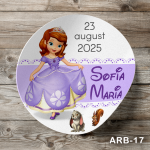 Etichete autocolante rotunde - Printesa Sofia - ARB-17