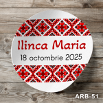 Etichete autocolante rotunde - Motive traditionale romanesti - ARB-51