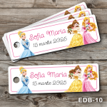 Etichete personalizate botez dreptunghiulare - Printese Disney - EDB-10