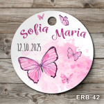 Etichete marturii botez rotunde - Fluturi - ERB-42