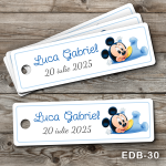 Etichete personalizate botez dreptunghiulare - Mickey Mouse - EDB-30