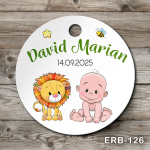 Etichete marturii botez rotunde - Leu - ERB-126