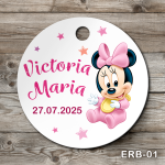 Etichete marturii botez rotunde - Minnie Mouse - ERB-01