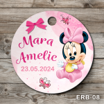 Etichete marturii botez rotunde - Minnie Mouse - ERB-08