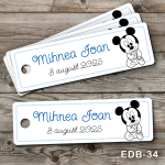 Etichete personalizate botez dreptunghiulare - Mickey Mouse - EDB-34