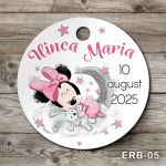 Etichete marturii botez rotunde - Minnie Mouse - ERB-05
