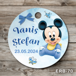 Etichete marturii botez rotunde - Mickey Mouse - ERB-70