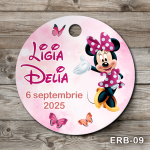 Etichete marturii botez rotunde - Minnie Mouse - ERB-09