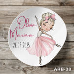 Etichete autocolante rotunde - Balerina - ARB-38