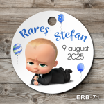 Etichete marturii botez rotunde - Baby Boss - ERB-71
